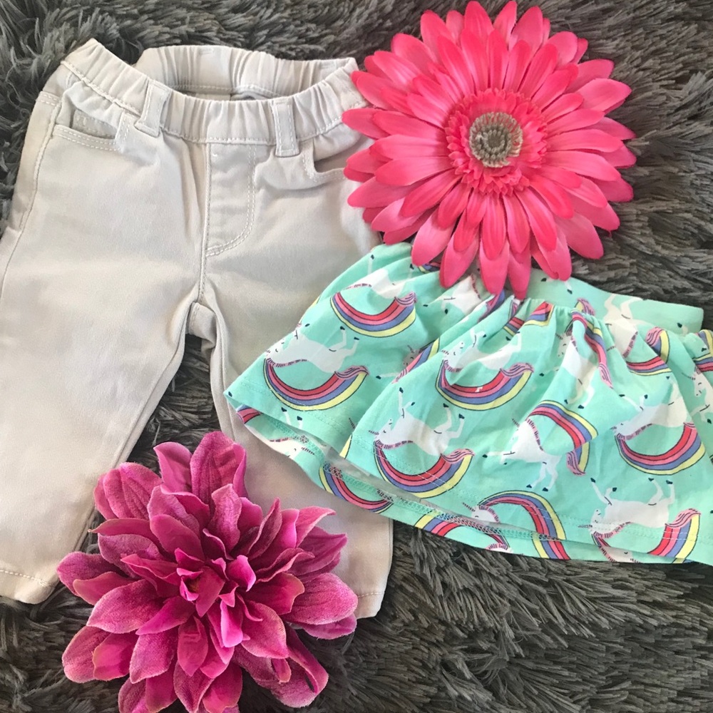 Pants and skirt